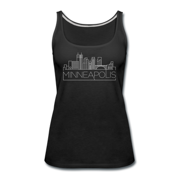 Minneapolis, Minnesota Women’s Tank Top - Skyline Women’s Minneapolis Tank Top - black