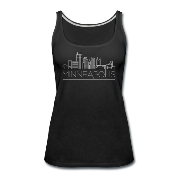 Minneapolis, Minnesota Women’s Tank Top - Skyline Women’s Minneapolis Tank Top - black
