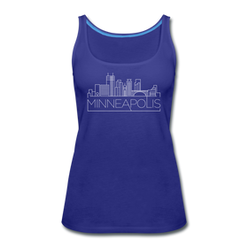 Minneapolis, Minnesota Women’s Tank Top - Skyline Women’s Minneapolis Tank Top - royal blue