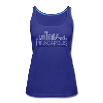 Minneapolis, Minnesota Women’s Tank Top - Skyline Women’s Minneapolis Tank Top - royal blue