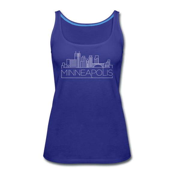 Minneapolis, Minnesota Women’s Tank Top - Skyline Women’s Minneapolis Tank Top - royal blue