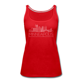 Minneapolis, Minnesota Women’s Tank Top - Skyline Women’s Minneapolis Tank Top - red