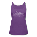 Minneapolis, Minnesota Women’s Tank Top - Skyline Women’s Minneapolis Tank Top - purple