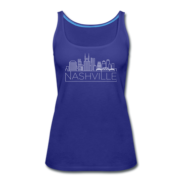 Nashville, Tennessee Women’s Tank Top - Skyline Women’s Nashville Tank Top - royal blue