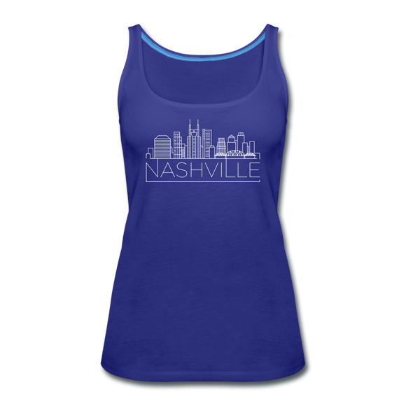 Nashville, Tennessee Women’s Tank Top - Skyline Women’s Nashville Tank Top - royal blue
