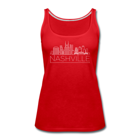 Nashville, Tennessee Women’s Tank Top - Skyline Women’s Nashville Tank Top - red