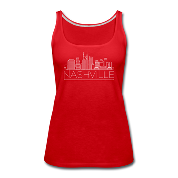 Nashville, Tennessee Women’s Tank Top - Skyline Women’s Nashville Tank Top - red