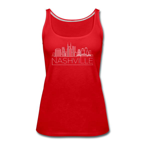Nashville, Tennessee Women’s Tank Top - Skyline Women’s Nashville Tank Top - red