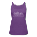 Nashville, Tennessee Women’s Tank Top - Skyline Women’s Nashville Tank Top - purple