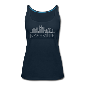 Nashville, Tennessee Women’s Tank Top - Skyline Women’s Nashville Tank Top - deep navy