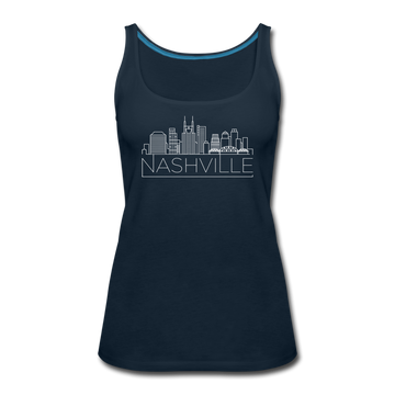 Nashville, Tennessee Women’s Tank Top - Skyline Women’s Nashville Tank Top - deep navy