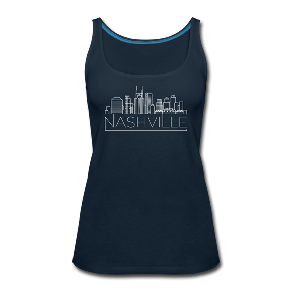 Nashville, Tennessee Women’s Tank Top - Skyline Women’s Nashville Tank Top - deep navy