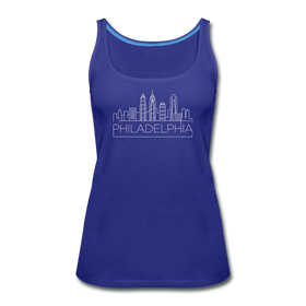 Philadelphia, Pennsylvania Women’s Tank Top - Skyline Women’s Philadelphia Tank Top - royal blue