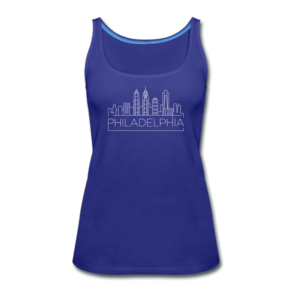Philadelphia, Pennsylvania Women’s Tank Top - Skyline Women’s Philadelphia Tank Top - royal blue