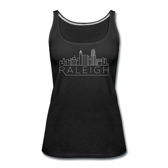 Raleigh, North Carolina Women’s Tank Top - Skyline Women’s Raleigh Tank Top - black