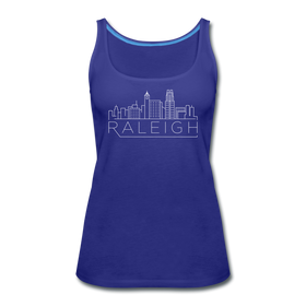 Raleigh, North Carolina Women’s Tank Top - Skyline Women’s Raleigh Tank Top - royal blue