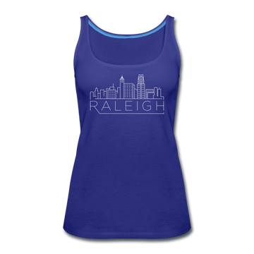 Raleigh, North Carolina Women’s Tank Top - Skyline Women’s Raleigh Tank Top - royal blue