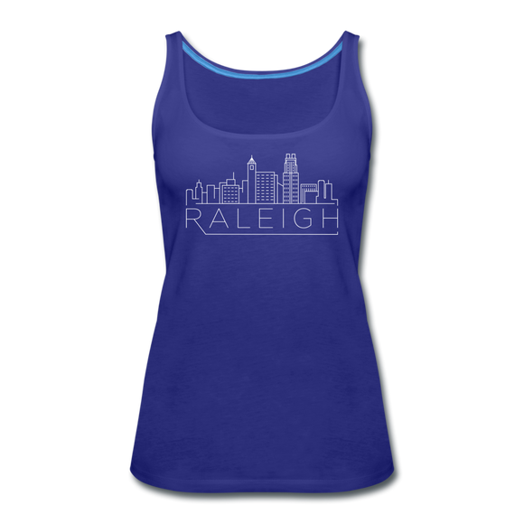 Raleigh, North Carolina Women’s Tank Top - Skyline Women’s Raleigh Tank Top - royal blue