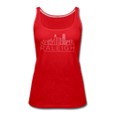 Raleigh, North Carolina Women’s Tank Top - Skyline Women’s Raleigh Tank Top - red