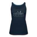 Raleigh, North Carolina Women’s Tank Top - Skyline Women’s Raleigh Tank Top - deep navy