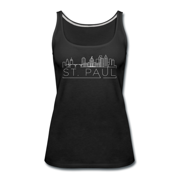 Saint Paul, Minnesota Women’s Tank Top - Skyline Women’s Saint Paul Tank Top - black