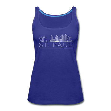 Saint Paul, Minnesota Women’s Tank Top - Skyline Women’s Saint Paul Tank Top - royal blue