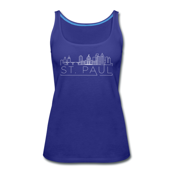 Saint Paul, Minnesota Women’s Tank Top - Skyline Women’s Saint Paul Tank Top - royal blue