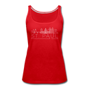 Saint Paul, Minnesota Women’s Tank Top - Skyline Women’s Saint Paul Tank Top - red