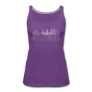 Saint Paul, Minnesota Women’s Tank Top - Skyline Women’s Saint Paul Tank Top - purple