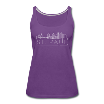 Saint Paul, Minnesota Women’s Tank Top - Skyline Women’s Saint Paul Tank Top - purple
