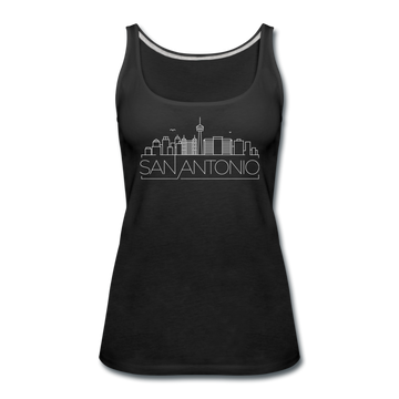 San Antonio, Texas Women’s Tank Top - Skyline Women’s San Antonio Tank Top - black