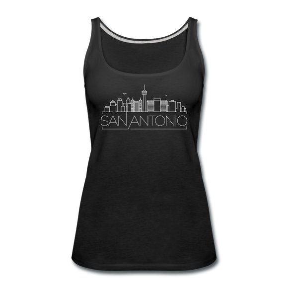 San Antonio, Texas Women’s Tank Top - Skyline Women’s San Antonio Tank Top - black