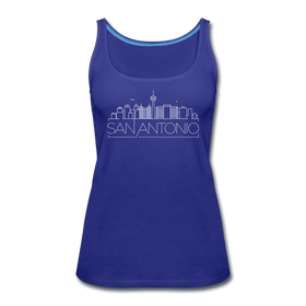 San Antonio, Texas Women’s Tank Top - Skyline Women’s San Antonio Tank Top - royal blue