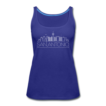 San Antonio, Texas Women’s Tank Top - Skyline Women’s San Antonio Tank Top - royal blue