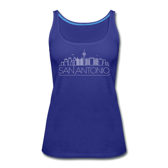 San Antonio, Texas Women’s Tank Top - Skyline Women’s San Antonio Tank Top - royal blue