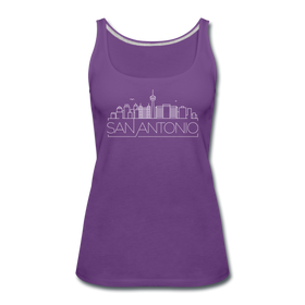 San Antonio, Texas Women’s Tank Top - Skyline Women’s San Antonio Tank Top - purple