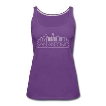 San Antonio, Texas Women’s Tank Top - Skyline Women’s San Antonio Tank Top - purple