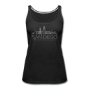 San Diego, California Women’s Tank Top - Skyline Women’s San Diego Tank Top - black