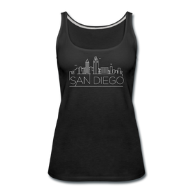 San Diego, California Women’s Tank Top - Skyline Women’s San Diego Tank Top - black
