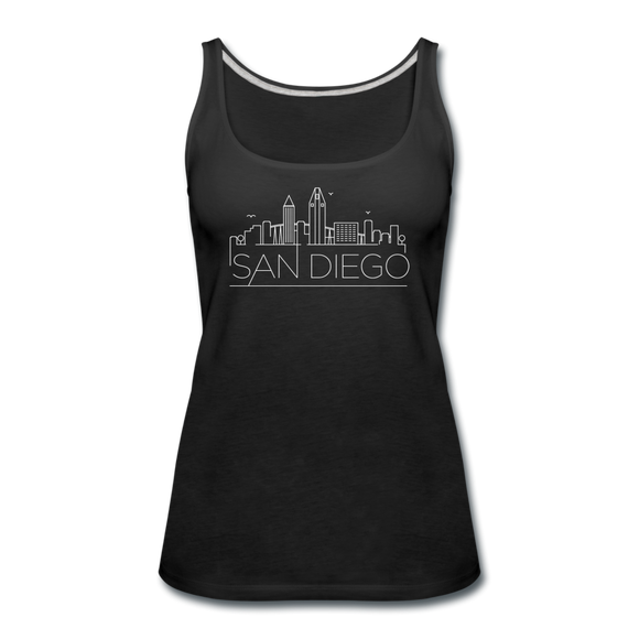 San Diego, California Women’s Tank Top - Skyline Women’s San Diego Tank Top - black