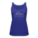 San Diego, California Women’s Tank Top - Skyline Women’s San Diego Tank Top - royal blue