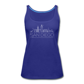 San Diego, California Women’s Tank Top - Skyline Women’s San Diego Tank Top - royal blue