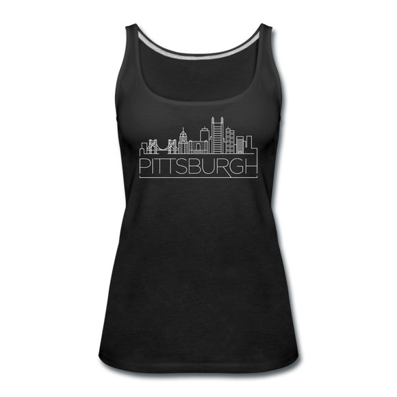 Pittsburgh, Pennsylvania Women’s Tank Top - Skyline Women’s Pittsburgh Tank Top - black