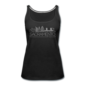 Sacramento, California Women’s Tank Top - Skyline Women’s Sacramento Tank Top - black