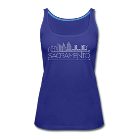 Sacramento, California Women’s Tank Top - Skyline Women’s Sacramento Tank Top - royal blue