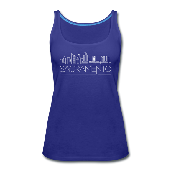 Sacramento, California Women’s Tank Top - Skyline Women’s Sacramento Tank Top - royal blue