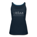 Sacramento, California Women’s Tank Top - Skyline Women’s Sacramento Tank Top - deep navy