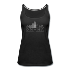 Omaha, Nebraska Women’s Tank Top - Skyline Women’s Omaha Tank Top - black