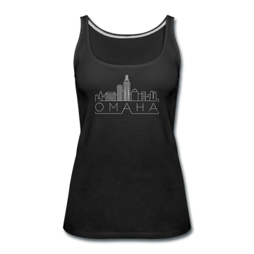 Omaha, Nebraska Women’s Tank Top - Skyline Women’s Omaha Tank Top - black