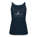 Omaha, Nebraska Women’s Tank Top - Skyline Women’s Omaha Tank Top - deep navy